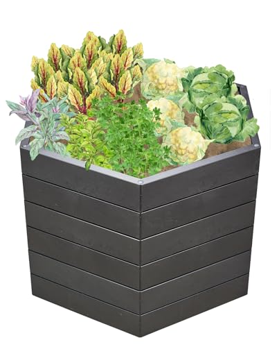 Stony L 75 - Das ergonomische Hochbeet für Ihren Garten | Großer Blumenkasten für Outdoor-Pflanzen | Robuster Pflanzkübel für Blumenliebhaber und Gartenfreunde