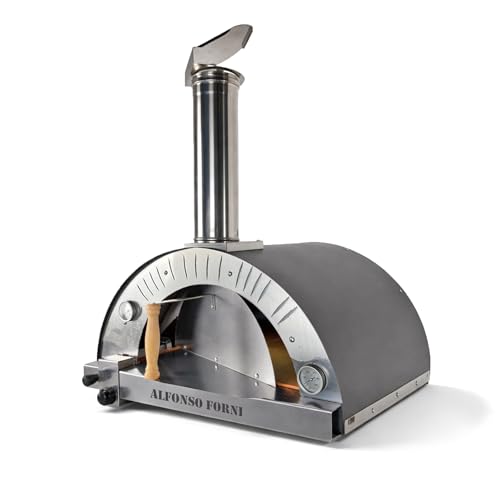 Perfekte Pizza im Freien genießen – Hybrid-Pizzaofen mit Gas und Holz – für den Außenbereich, traditionelle Verwendung mit Holz oder Gasbrenner – Schamottstein, 500 Grad, made in Italy.