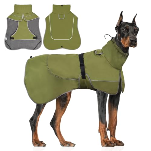 Schützen Sie Ihren Vierbeiner - WUFANC Hundemantel Wasserdicht | Reflektierende Hundejacke für alle Jahreszeiten | Komfortabler Schutz bei Indoor Outdoor Aktivitäten - Ideal für aktive Hundebesitzer