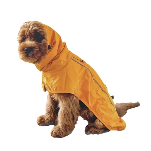 Schützen Sie Ihren pelzigen Begleiter mit dem Spark Paws Hunderegenmantel! Wasserdicht, winddicht und reflektierend, bietet diese Regenjacke vollständigen Körperschutz für Hunde aller Größen.