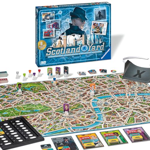 Spüre den Nervenkitzel von "Scotland Yard" – Das preisgekrönte Familienspiel – Für Kinder und Erwachsene – Spiel des Jahres – 2-6 Spieler – Ab 8 Jahren.