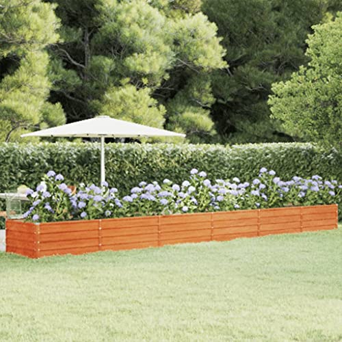 Natürliches Gärtnern leicht gemacht – Langlebiges Hochbeet aus rostigem Cortenstahl – Perfekt für Haus & Gartenliebhaber