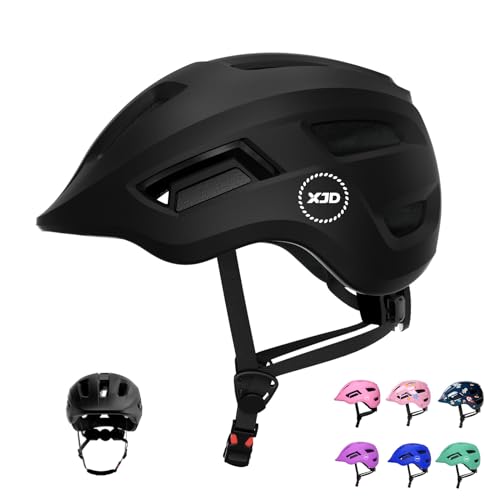 Sicher unterwegs mit dem XJD Fahrradhelm für Kinder – Verstellbarer Skaterhelm für 2-8 Jahre – Ideal für Mädchen und Jungen beim Fahrradfahren, Rollerfahren und Skaten – Schwarz, XS