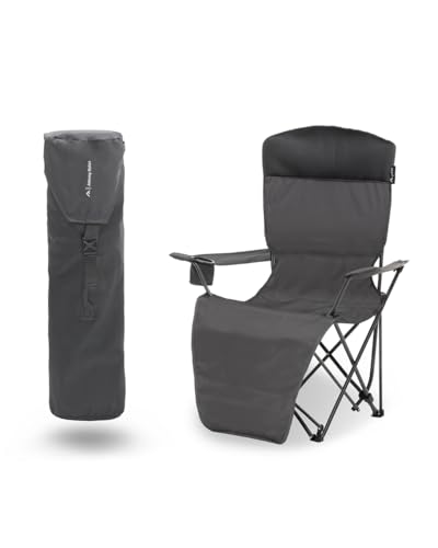 Entspannen Sie überall – qeedo Johnny Relax Campingstuhl | Bequemer Liegestuhl für Outdoor-Fans | Faltbar, belastbar bis 105 kg, mit Fußablage, Getränkehalter und verstellbarer Rückenlehne