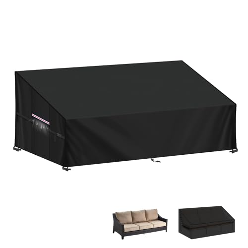Schützen Sie Ihr Gartensofa zuverlässig – LAMUNI Gartensofa Abdeckung 3-Sitzer! Wasserdicht, langlebig und passgenau für Loungemöbel. Perfekter Schutz für Ihre Outdoor-Oase.