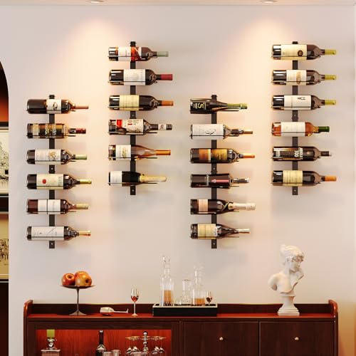 Wandmontiertes X-cosrack Weinregal – Platzsparend und flexibel – Für Weinliebhaber und Home-Entertainer – Verstellbare Ebenen, abnehmbarer Organizer – Perfekt für Esszimmer, Bar oder Küche.