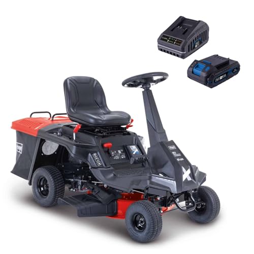 Effizientes Rasenmähen leicht gemacht – Scheppach Benzin Rasentraktor Aufsitzmäher MR225-61 | Ideal für große Rasenflächen | Leistungsstarker 6PS Motor | Einfacher Start | Große Fangbox