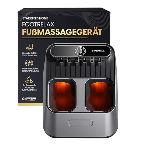 Luxuriöse Fußmassage zuhause genießen – Kabelloses 4-in-1 Fußmassagegerät mit Wärmefunktion | Ergonomisches Design für maximale Entspannung | Ideal zur Erholung nach einem langen Tag | Starkfeld Home® FootRelax
