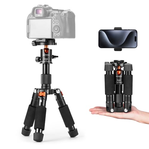Ultra-stabiles Kamerastativ – Perfekter Halt für deine Aufnahmen – Für Fotografen und Videografen – K&F Concept Mini Stativ für Canon, Sony, Nikon und mehr – Max. Belastung 6kg.