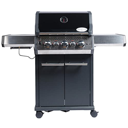SANTOS Gasgrill S-318 schwarz - Perfekte Grillergebnisse garantiert! Ideal für passionierte Grillmeister und BBQ-Liebhaber. Inklusive praktischem Zubehör für ein unvergessliches Grillerlebnis.