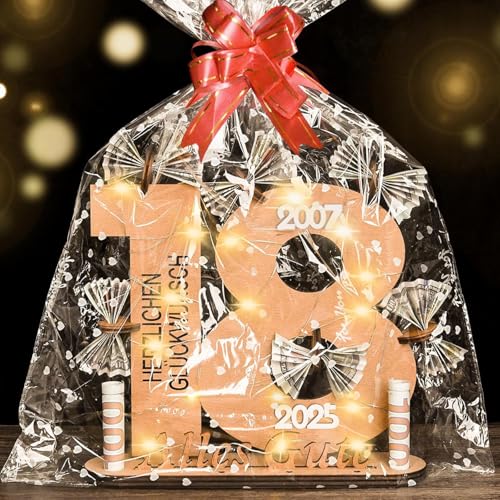 Kreative Geldgeschenkidee – Holzschild Gästebuch – Perfekte Geschenke zum 18. Geburtstag – Dekoration für Jubiläen – Ideales Geschenk für Männer und Frauen – Einzigartiges Erinnerungsstück.