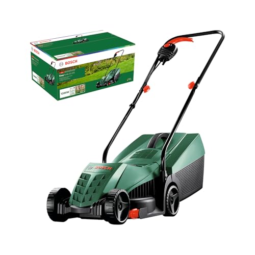 Effizienter Rasenschnitt – Kraftvoller 1200-W-Motor | Ideal für kleinere Gärten – 32 cm Schnittbreite | Praktischer 31-Liter-Grasfangkorb – Bosch EasyRotak 32-235 für perfekte Rasenpflege.