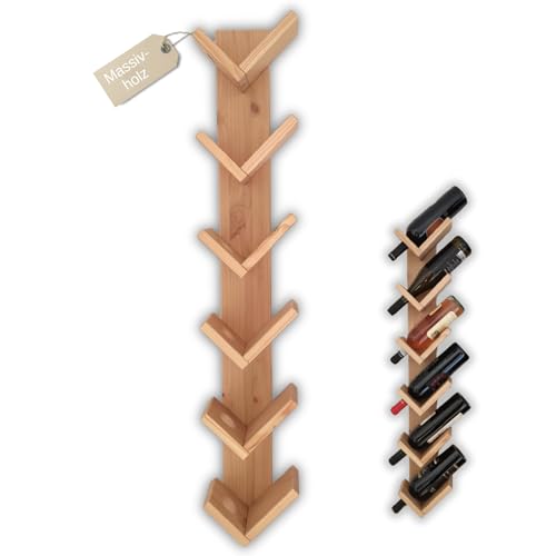 Platzsparendes Weinregal für Genießer – Stilvoll und praktisch – Ideal für Weinliebhaber – Holen Sie sich das perfekte Accessoire für Ihre Küche – Weinregal Wandmontage für 6 Flaschen
