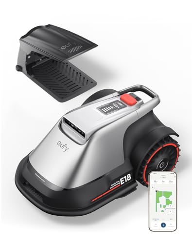 Perfekt gepflegter Rasen – E18 Mähroboter: kabellos & zuverlässig, für bis zu 1200m², präziser Randschnitt, Hindernisvermeidung, App-Steuerung, ideal für Tierliebhaber und Gartenbesitzer.