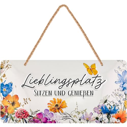 Entspannen Sie stilvoll im Freien – Dekorieren Sie Ihren Garten mit dem LANOLU Lieblingsplatz-Schild! Vintage-Charme für Ihre Chill Lounge, perfekt für alle Gartenliebhaber und Outdoor-Fans.
