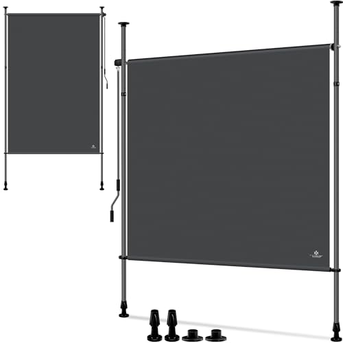 Genießen Sie Ihren Balkon ungestört – KESSER® Klemmmarkise Senkrechtmarkise 200x310cm: Ausziehbar, Blickdicht, Wasserfest. Perfekter Sicht- und Windschutz für Garten & Terrasse. Ohne Bohren, mit Handkurbel.