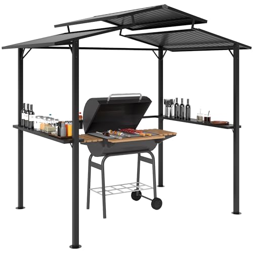 Gartenzelt mit Stil – Wasserdichter Grillpavillon für perfekte BBQ-Partys – Ideal für Outdoor-Fans und Gartenliebhaber – Schützt vor UV-Strahlen und Regen – Mit praktischen Seitenregalen.