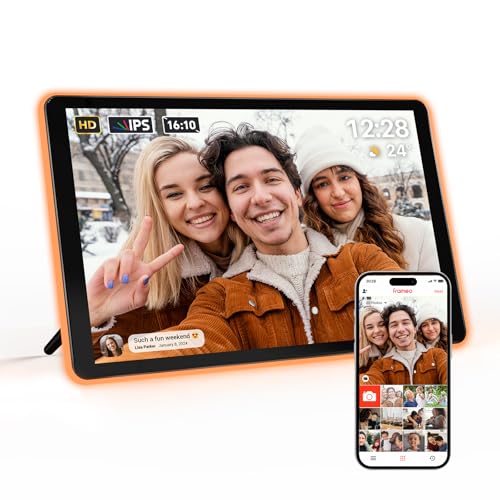 Entdecken Sie den ApoloSign Neonlicht Digitalen Bilderrahmen – mit beeindruckendem 10,1" 2K FHD-Display, KI-gesteuertem Farbwechsel-LED-Streifen und der praktischen Frameo App. Das ideale Geschenk für besondere Momente!