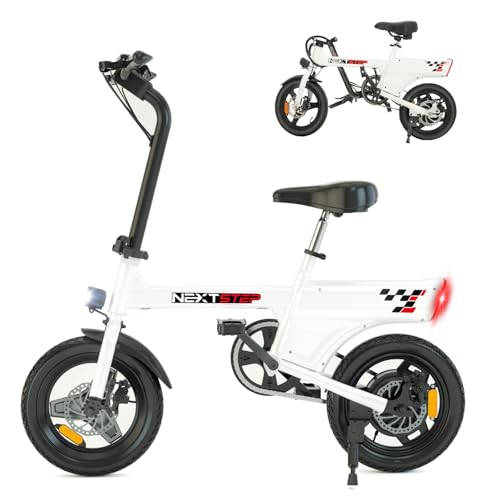 RAOO MIN E Bike – Elektrofahrrad für City-Pendler – Tragbares e Bike für Herren und Damen – Max. 25 km/h – 250W Motor – 30-45km Reichweite – 3 Fahrmodi – Scheibenbremsen – LCD-Display (weiß)