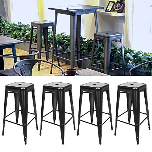Stilvoller und stapelbarer Barhocker – Perfekt für Küche, Haus und Restaurant – Set aus 2/4 Stück – Ideale Sitzgelegenheit für ein modernes und industrielles Ambiente.