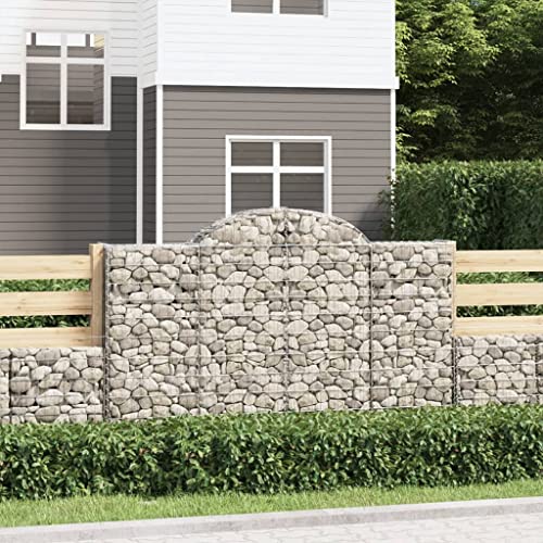 Robuste Gabionen für den Garten – langlebig und stabil – ideal für Heim- und Gartenliebhaber – verzinktes Eisen – 50 Stück – Maße 200x50x120/140cm – Silberfarben – 1427.5KG