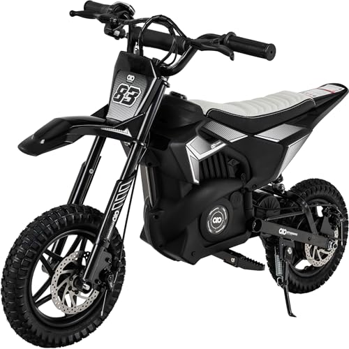 Elektro Motorrad für Kinder – 24 Volt 250 Watt Motor bis 22 km/h – E Bike | Dirt Bike | Electric Bike | Motocross | Pocketbikes | Pocketbike | Dirtbike ab 6 Jahren (Schwarz)
