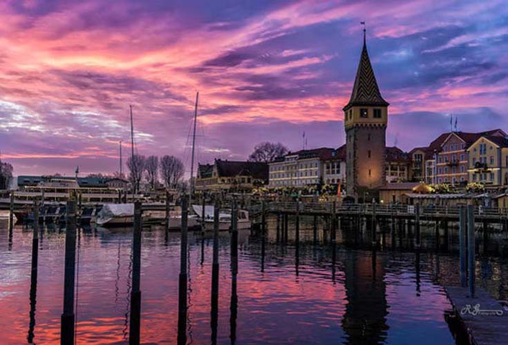 Radtour Lindau Hafen am Bodensee