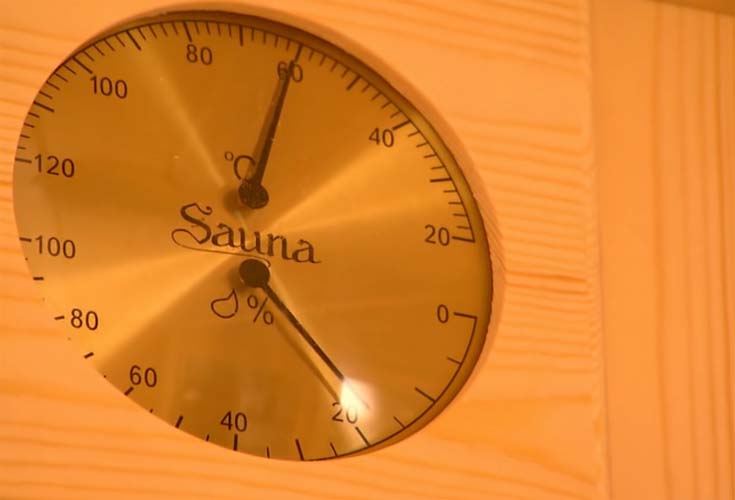 Sauna Temperatur beobachten