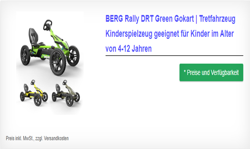 BERG Rally DRT Green Gokart